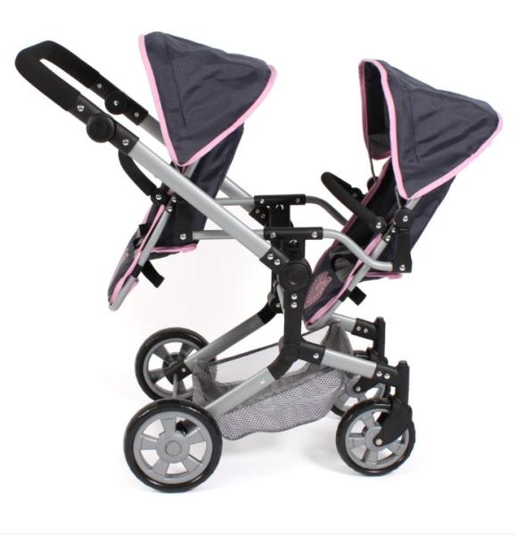 Tvillinge Dukke klapvogn Linus DUO HEART by Bayer Chic 2000 