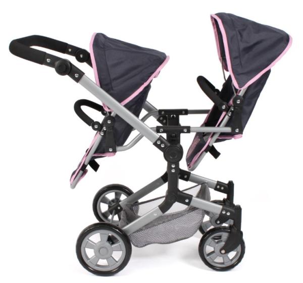 Tvillinge Dukke klapvogn Linus DUO HEART by Bayer Chic 2000 