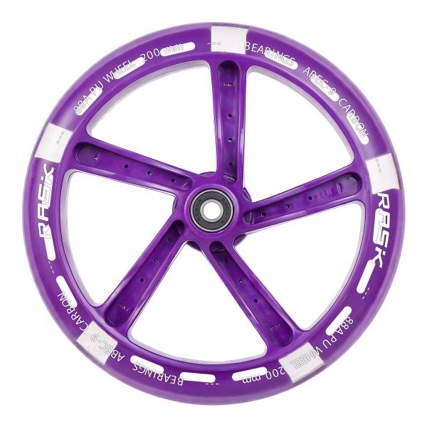 RASK 200 mm hjul med LYS (PURPLE) og kuglelejer